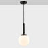 Modern Globe Pendant Lighting for Kitchen Island Black 8 Inch